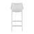 37.5" White Solid Patio Resin Counter Stool