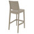 42.5" Taupe Brown Solid Patio Bar Stool