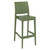 Durable and Weather-Resistant 42.5" Olive Green Solid Patio Bar Stool