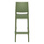 42.5" Olive Green Solid Patio Bar Stool