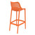 41.25" Orange Solid Outdoor Patio Bar Stool