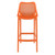 41.25" Orange Solid Outdoor Patio Bar Stool