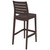 42.5" Brown Solid Refined Patio Bar Stool