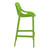41.25" Green Solid Outdoor Patio Bar Stool