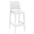 42.5" White Solid Refined Patio Bar Stool - Durable, Weather-Resistant, and Maintenance-Free