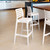 42.5" White Solid Refined Patio Bar Stool