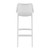 41.25" White Solid Outdoor Patio Bar Stool