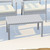 36" Silver Gray Patio Solid Rectangular Patio Resin Coffee Table