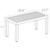 36" White Patio Solid Rectangular Patio Resin Coffee Table