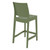 38.5" Olive Green Solid Patio Counter Stool