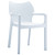 Ravishing Style White Outdoor Patio Solid Dining Arm Chair - Durable, Comfortable, and Easy to Maintain