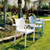 33" White Outdoor Patio Solid Dining Arm Chair