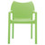 33" Green Outdoor Patio Solid Dining Arm Chair