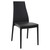Sophisticated and Durable 37" Black Outdoor Patio Solid High Back Dining Chair