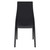 37" Black Outdoor Patio Solid High Back Dining Chair