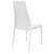 37" White Outdoor Patio Solid High Back Dining Chair