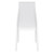 37" White Outdoor Patio Solid High Back Dining Chair