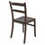 33.5" Brown Solid Patio Dining Armless Chair