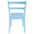 33.5" Blue Solid Patio Dining Armless Chair