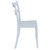33.5" Silver Gray Solid Patio Dining Armless Chair