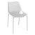 32.25" White Stackable Outdoor Patio Dining Chair - Modern Design, Sturdy and UV-Resistant
