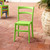 33.5" Green Solid Patio Dining Armless Chair