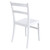 33.5" White Solid Patio Dining Armless Chair