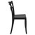 33.5" Black Solid Patio Dining Armless Chair