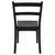 33.5" Black Solid Patio Dining Armless Chair