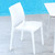 32" White Outdoor Patio Solid Dining Chair