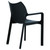 33" Black Outdoor Patio Solid Dining Arm Chair