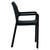 33" Black Outdoor Patio Solid Dining Arm Chair
