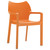 33" Orange Outdoor Patio Solid Dining Arm Chair - Minimalist Modern Style for Elegant Sophistication