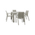 Elevate Outdoor Dining - 5-Piece Taupe Brown Resin Patio Dining Set with Extension Table!