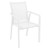 5-Piece White Resin Patio Dining Set with Extension Table and Sling Arm Chairs 55"