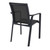 35.5" Black Resin Solid Sling Outdoor Dining Arm Chair