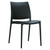 Stylish and Durable 32" Black Resin Outdoor Dining Chair - Perfect for Any Setting