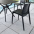32" Black Resin Solid Weather Resistant Outdoor Dining Chair