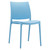 Stylish 32" Blue Resin Outdoor Dining Chair - Weather Resistant and Easy to Maintain