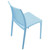 32" Blue Resin Solid Weather Resistant Outdoor Dining Chair