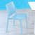 32" Blue Resin Solid Weather Resistant Outdoor Dining Chair