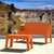 27.5" Orange Stackable Outdoor Patio Coffee Table