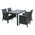 Stylish Dining: 5-Piece Dark Gray Patio Set with Sunbrella Cushion