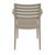 33" Taupe Brown Stackable Outdoor Patio Dining Arm Chair