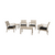 Elegant and Versatile: 7-Piece Taupe Gray & Black Outdoor Patio Seating Set