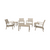 Relax in Style: 7-Piece Taupe Gray & Cream White Patio Seating Set