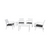 Elegant 7-Piece White & Charcoal Patio Seating Set: Stylish Comfort for Indoor and Outdoor