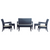 Enjoy Outdoor Gatherings: 6 Piece Gray Patio Wickerlook Set with Sunbrella Cushion