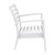 35" White Outdoor Patio XL Club Armchair with Cushion