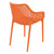 32.25" Orange Outdoor Patio Dining Arm Chair - Extra Large